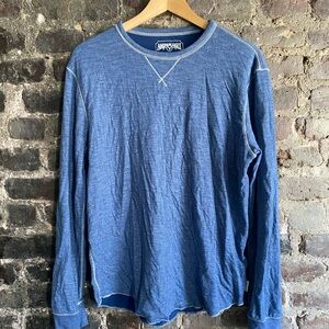 American Eagle Men's Pullover Crewneck Shirt Sz Small Blue Long Sleeve Supersoft